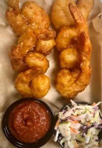 Beer Battered Shrimp at Copper Brothel Brewery