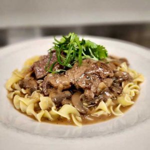 Beef Stroganoff at Copper Brothel Brewery