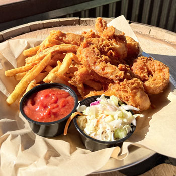 8 large shrimp hand battered and served with cocktail sauce