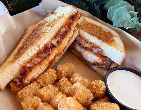 Picture of chicken parmesan sandwich dish at Copper Brothel Brewery