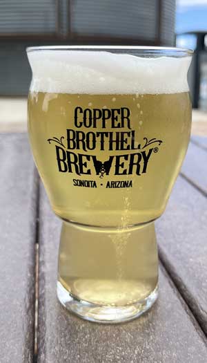 Liberty Wild Ride beer at Copper Brothel Brewery in Sonoita, AZ