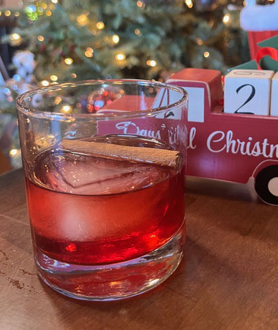 Old Fashioned Christmas cocktail at Copper Brothel Brewery