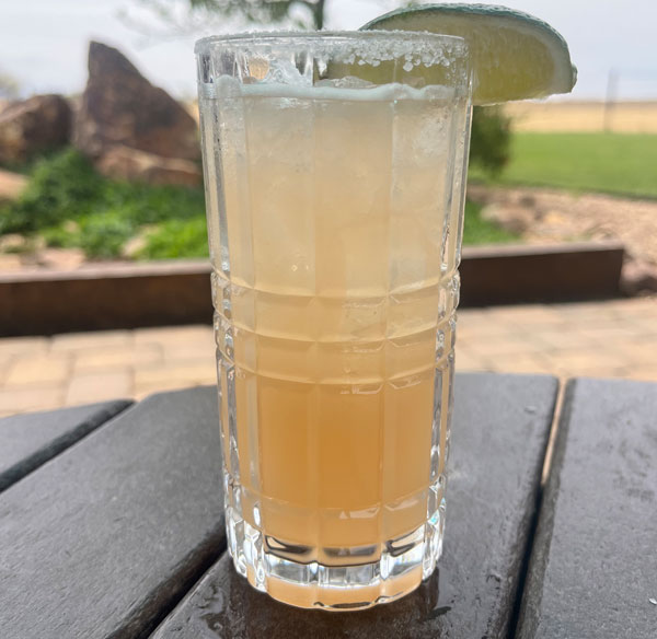 Paloma cocktail at Copper Brothel Brewery in Sonoita, AZ
