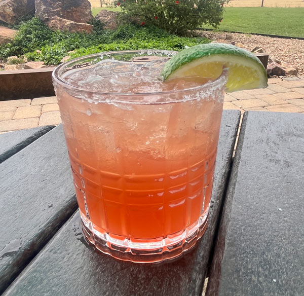 Salted Watermelon Margarita cocktail at Copper Brothel Brewery in Sonoita, AZ